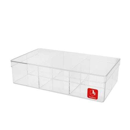 กล่องแบ่งช่อง 6 ช่อง BOXBOX 6236L 13.5x23x6 ซม. สีขาว_0