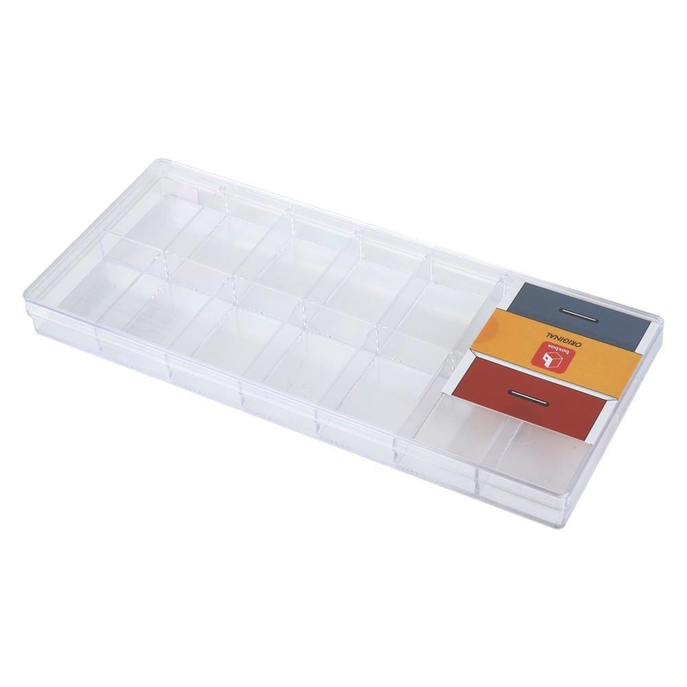 14 COMPARTMENT BOX BOXBOX 224-14L 11X26X2.5CM WHITE