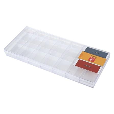 14 COMPARTMENT BOX BOXBOX 224-14L 11X26X2.5CM WHITE_2