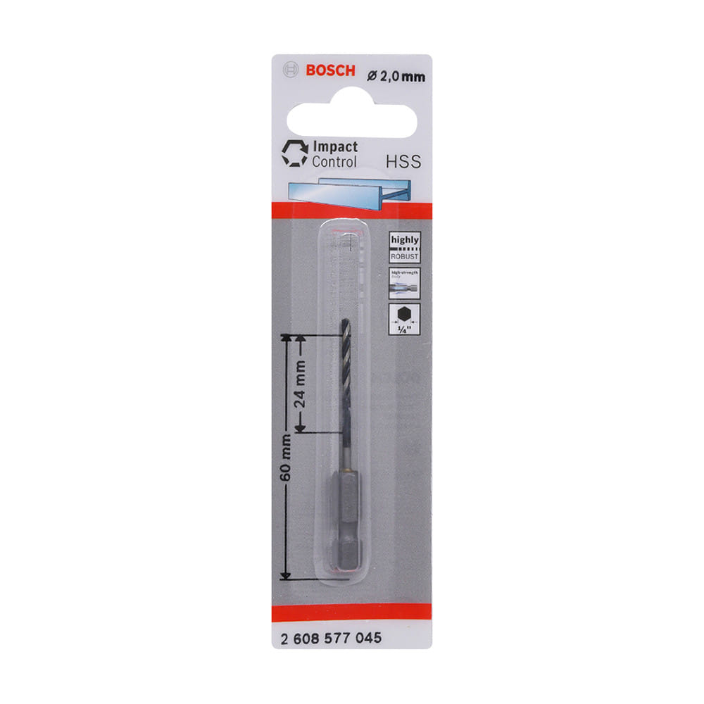 ดอกเจาะเหล็ก BOSCH 2 มม.
