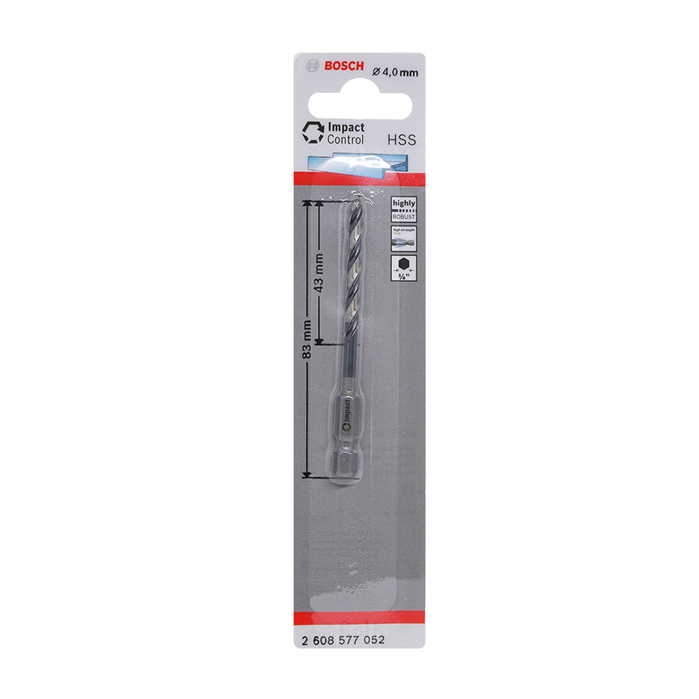 ดอกเจาะเหล็ก BOSCH 4 มม.