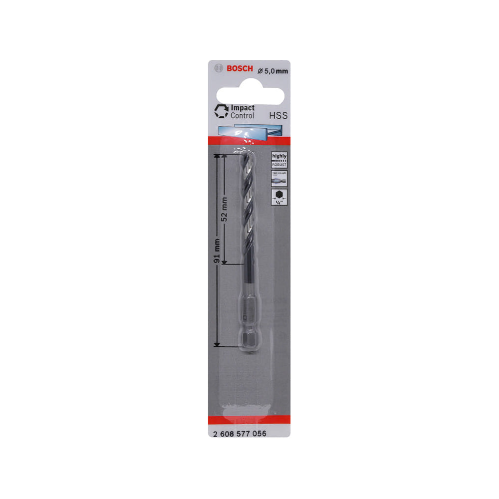ดอกเจาะเหล็ก BOSCH HEX 5 มม.