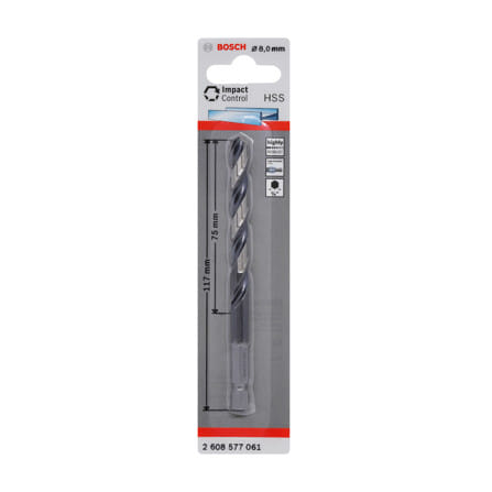 ดอกเจาะเหล็ก BOSCH HEX 8 มม._2