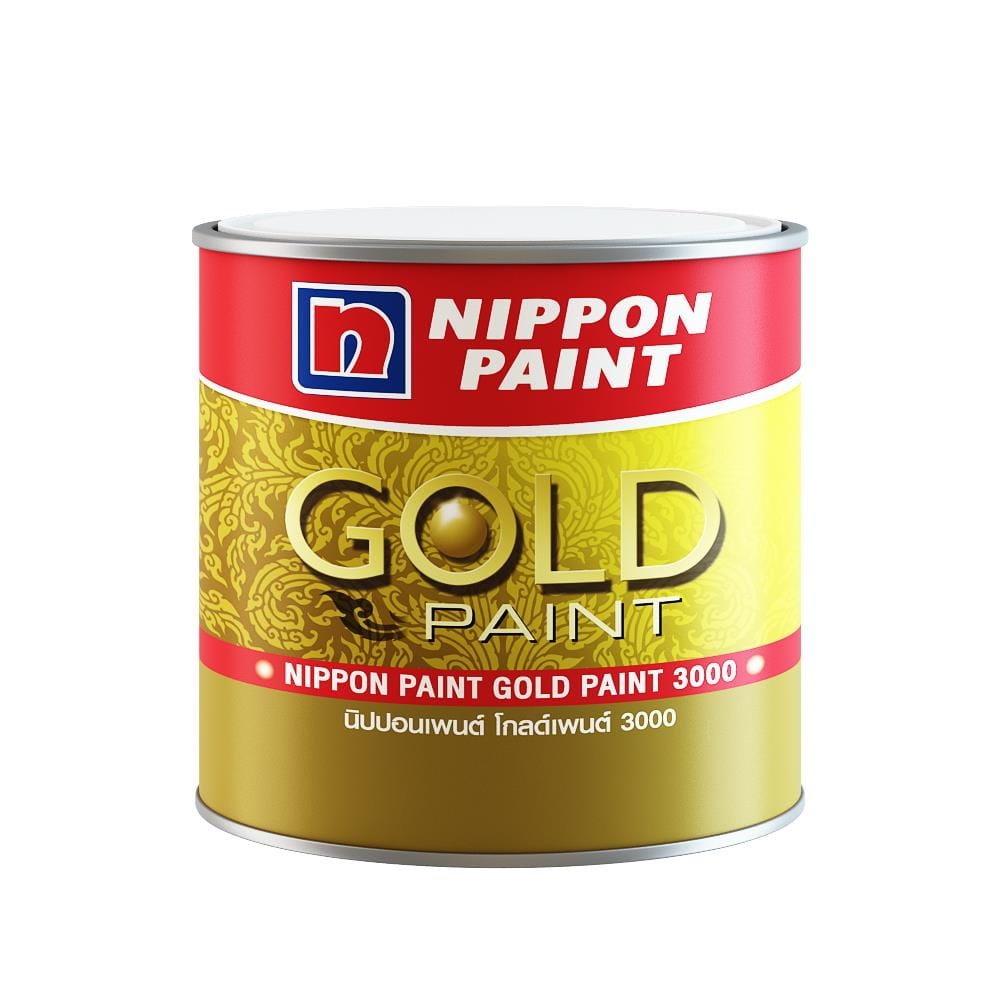 สีทองอะคริลิก NIPPON PAINT GOLD PAINT 3100 กึ่งเงา 1 แกลลอน