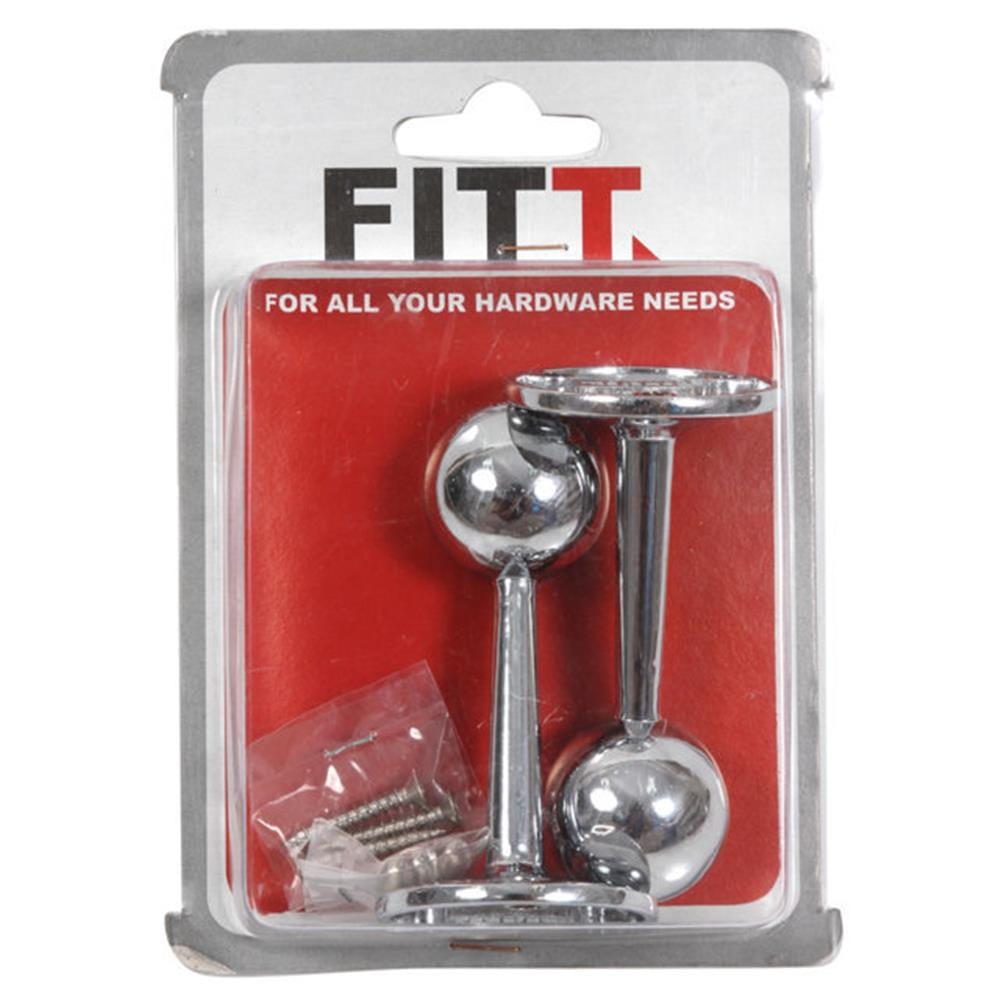 ตัวรับท่อกลมตัน FITT FIXED ZCCT-10-SKP โครม แพ็ก 2 ชิ้น