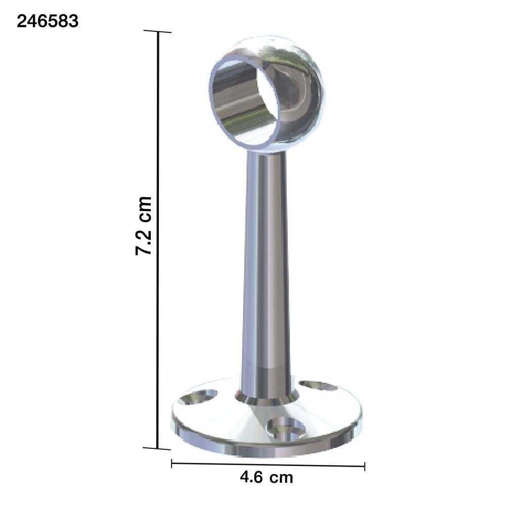 ตัวรับท่อกลมตัน FITT FIXED ZCCT-10-SKP โครม แพ็ก 2 ชิ้น
