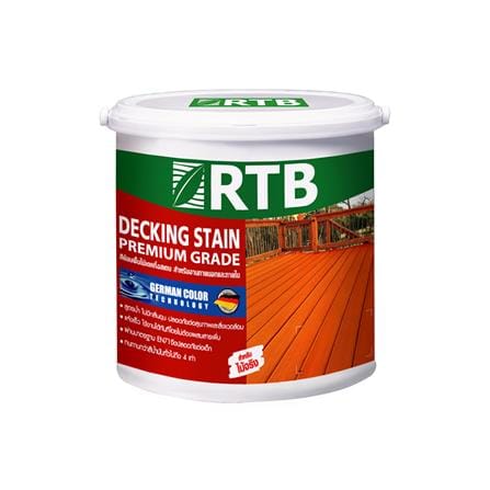 สีย้อมพื้นไม้ ชนิดด้าน RTB DECKING STAIN DK106 สีไม้โอ๊ค 1 แกลลอน_0