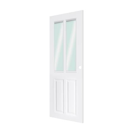 ประตูภายนอก UPVC PARAZZO MG005 80X200 ซม. สีขาว เจาะลูกบิด_1