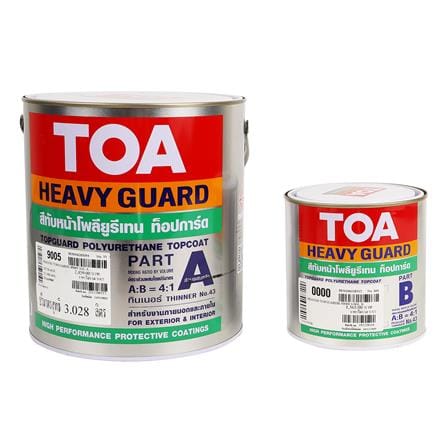 สีงานอุตสาหกรรม TOA TOP GUARD PART A+B RAL9005 สีดำ 1 แกลลอน_0