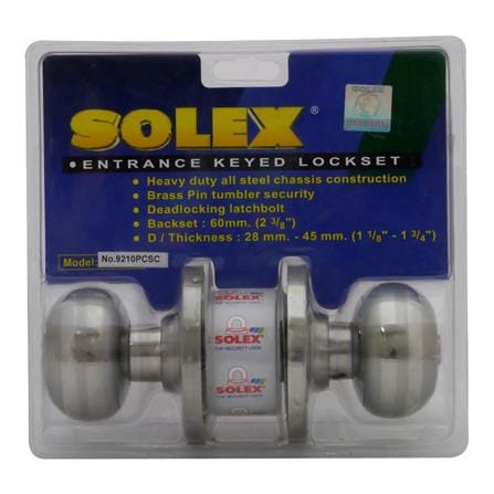 ลูกบิดประตู หัวจัน SOLEX 9210 PC/SC สีสเตนเลส/สเตนเลสเงา_0