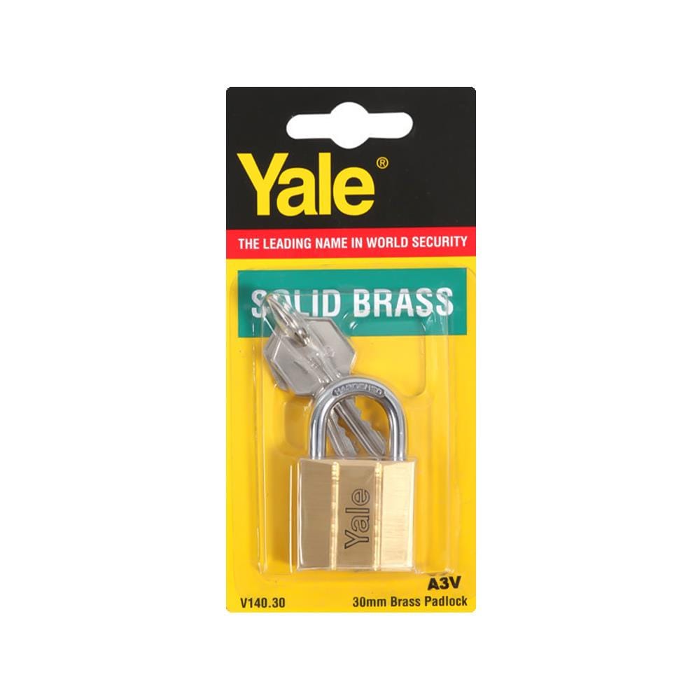 กุญแจลูกปืน YALE V140-30 30 มม. สีทอง