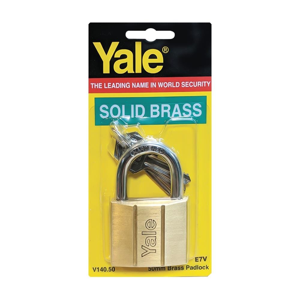 กุญแจลูกปืน YALE V140-50 50 มม. สีทอง