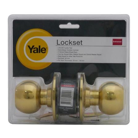ลูกบิดประตู หัวกลม YALE KN-VCA52277US3 สีทองเหลือง_0