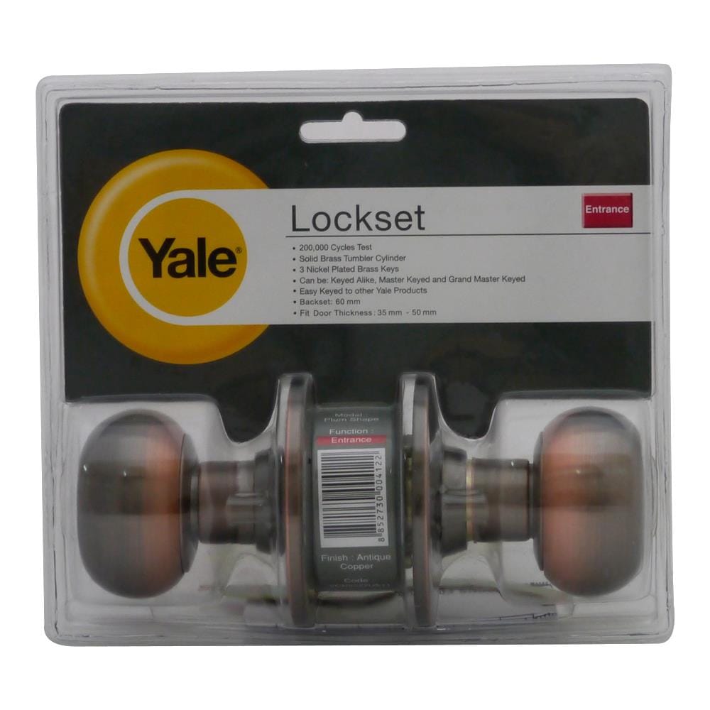ลูกบิดประตู หัวจัน YALE KN-VCN5227US11 สีทองแดงรมดำ