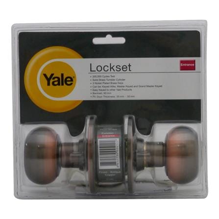 ลูกบิดประตู หัวจัน YALE KN-VCN5227US11 สีทองแดงรมดำ