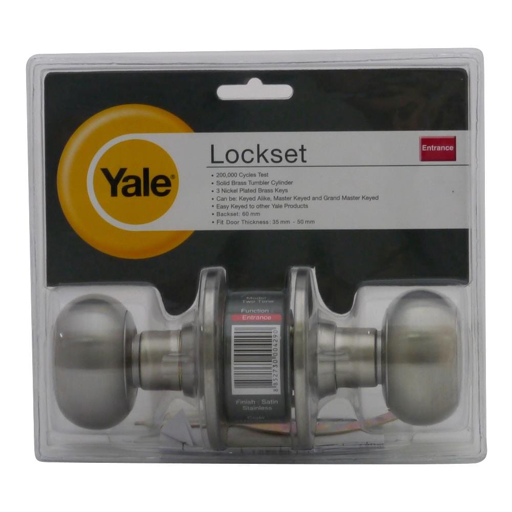 ลูกบิดประตู หัวจัน YALE KN-VTT5227US32D สีสเตนเลส/สเตนเลสเงา