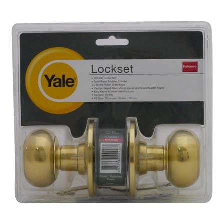 ลูกบิดประตู หัวจัน YALE KN-VTT5227US3 สีทองเหลือง