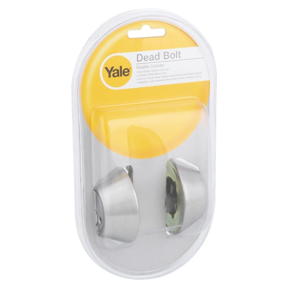 กุญแจลิ้นตาย 2 ด้าน YALE V8121U32D สีสเตนเลส