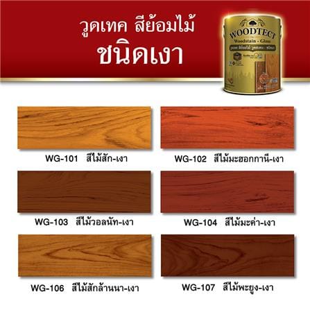 สีย้อมไม้ ชนิดเงา WOODTECT WOODSTAIN 103 สีวอลนัท 1 แกลลอน_3