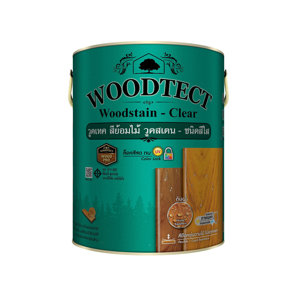 สีย้อมไม้ ชนิดเงา WOODTECT 301 สีใส 1 แกลลอน