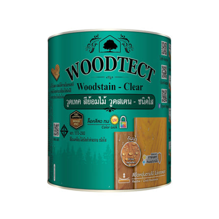 สีย้อมไม้ ชนิดเงา WOODTECT 301 สีใส 1/4 แกลลอน