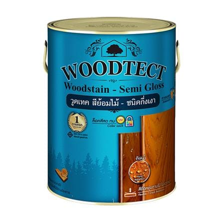 สีย้อมไม้ WOODTECT 201 สีไม้สัก กึ่งเงา 1/4GL