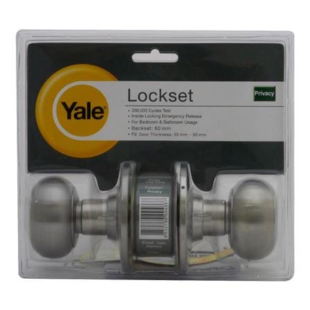 ลูกบิดประตูห้องน้ำ หัวจัน YALE KN-VTT5222US32D สีสเตนเลส