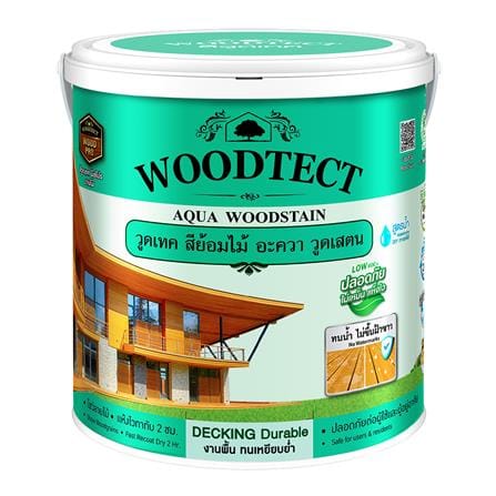 สีย้อมไม้ WOODTECT AQUA WOODSTAIN 302 สีใส ด้าน 1 แกลลอน_0