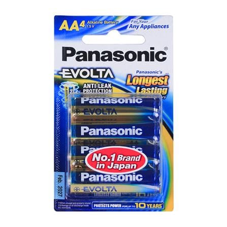 ถ่านอัลคาไลน์ PANASONIC AA EVOLTA แพ็ก 4 ก้อน_0