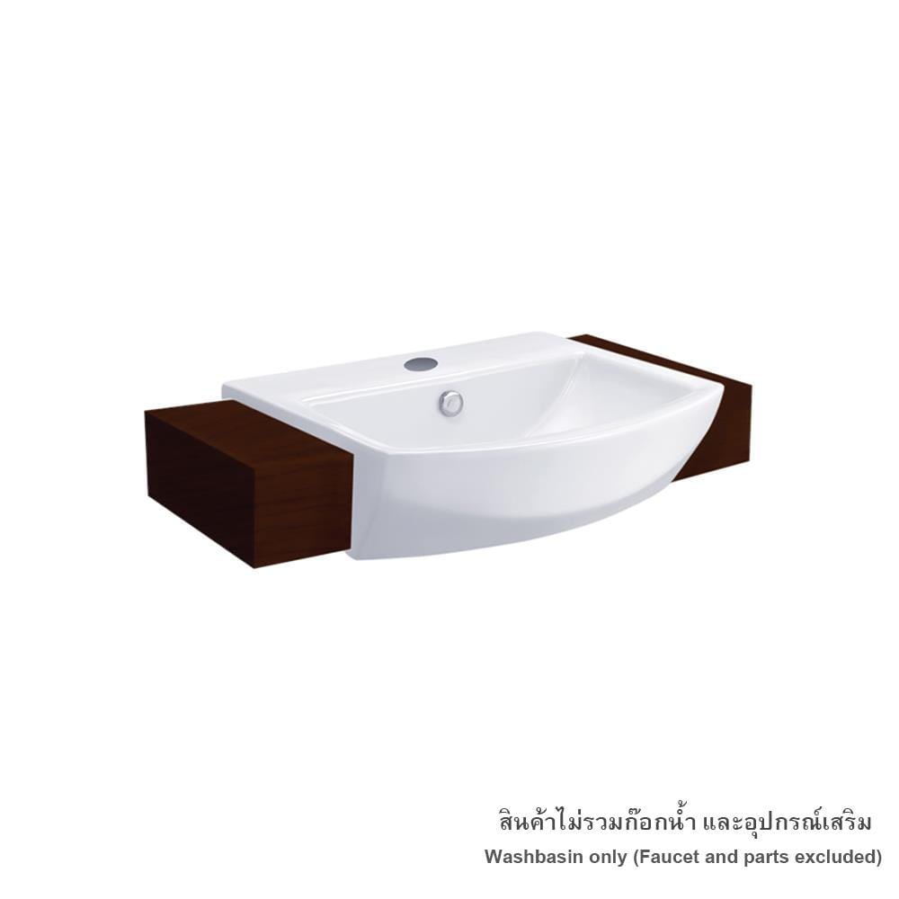 อ่างล้างหน้าฝังครึ่งเคาน์เตอร์ COTTO C02427 สีขาว