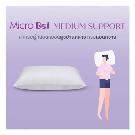 หมอนหนุน ใยสังเคราะห์ SANTAS MICROGEL MEDIUM 19x29 นิ้ว_3