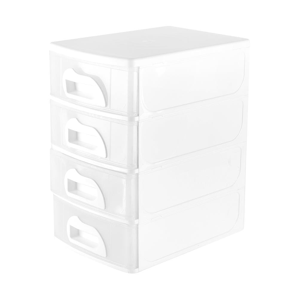 ชั้นลิ้นชักเล็ก 4 ชั้น API 1034 18.5X26.3X31 ซม. สีขาว