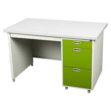 โต๊ะทำงานเหล็ก LUCKY WORLD DX-40-3-GG 120 ซม. สีเขียว