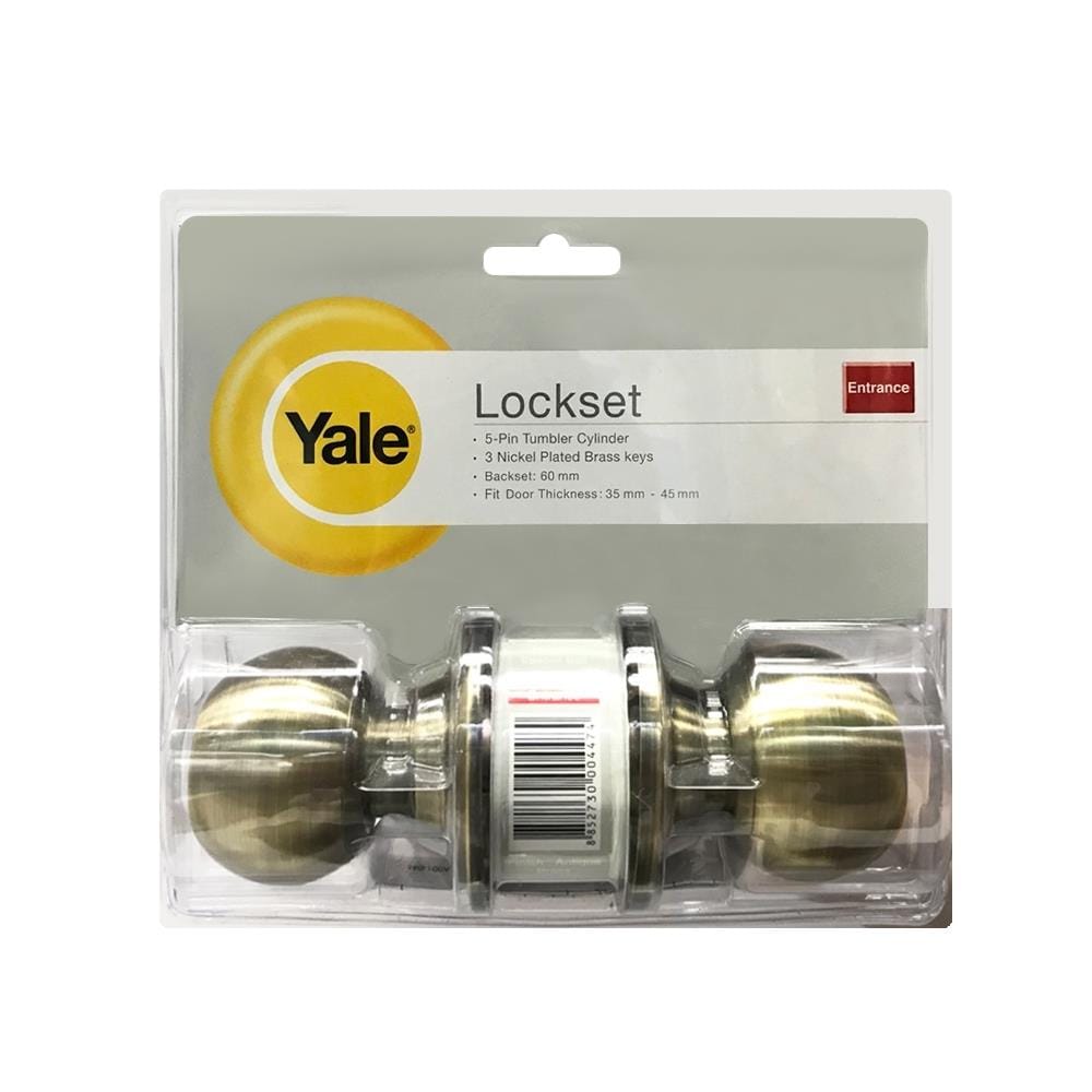 ลูกบิดประตู หัวกลม YALE KN-VCA5127US5 สีทองเหลืองรมดำ