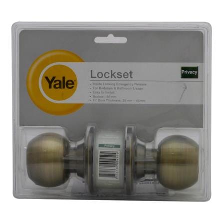 ลูกบิดประตูห้องน้ำ หัวกลม YALE KN-VCA5122US5 สีทองเหลืองรมดำ_0