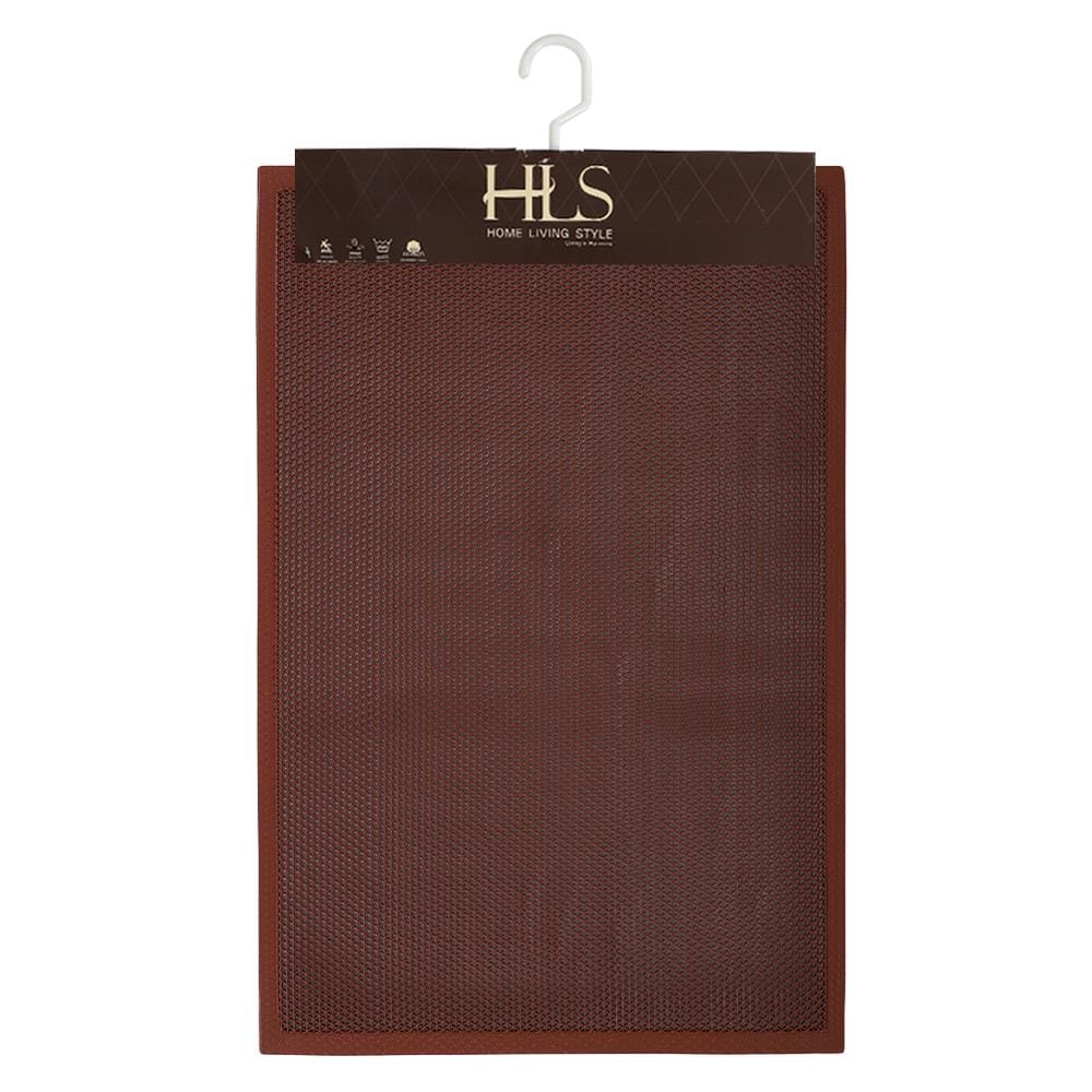 พรมเช็ดเท้าดักฝุ่น HOME LIVING STYLE Z 58X78 ซม. สีน้ำตาล