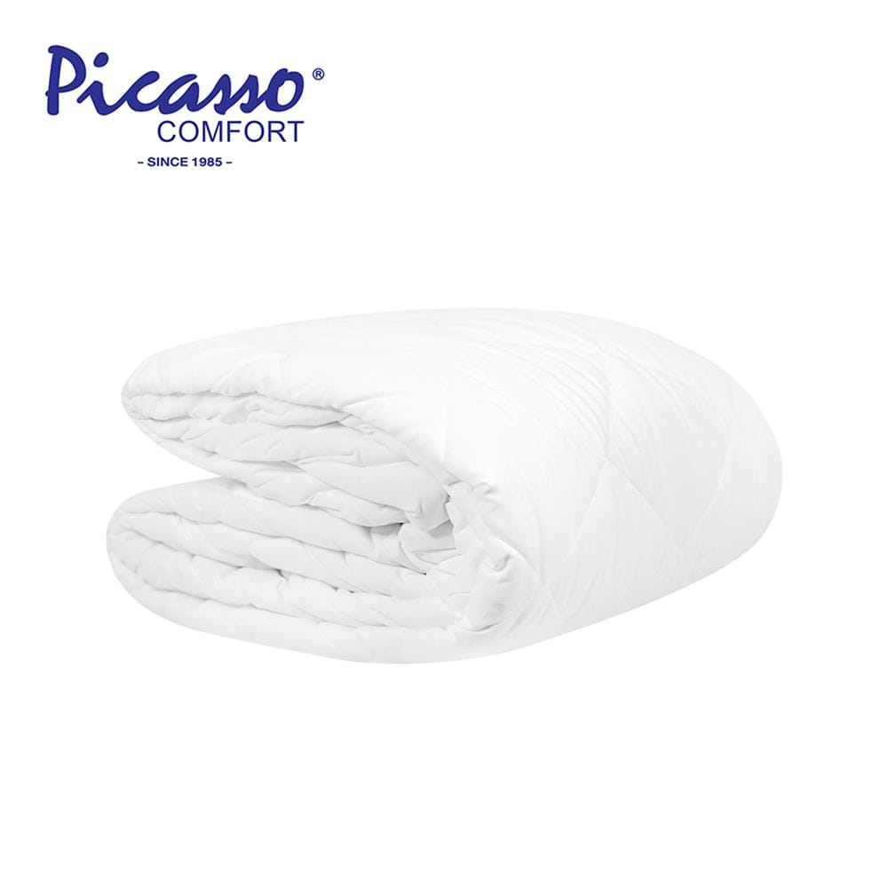 ผ้ารองกันเปื้อนแบบกันน้ำ KING SIZE PICASSO รัดมุมเต็มตัว สีขาว