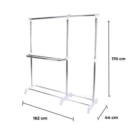 ราวแขวนผ้าปรับระดับได้ 170x44x155cm PLIM_9