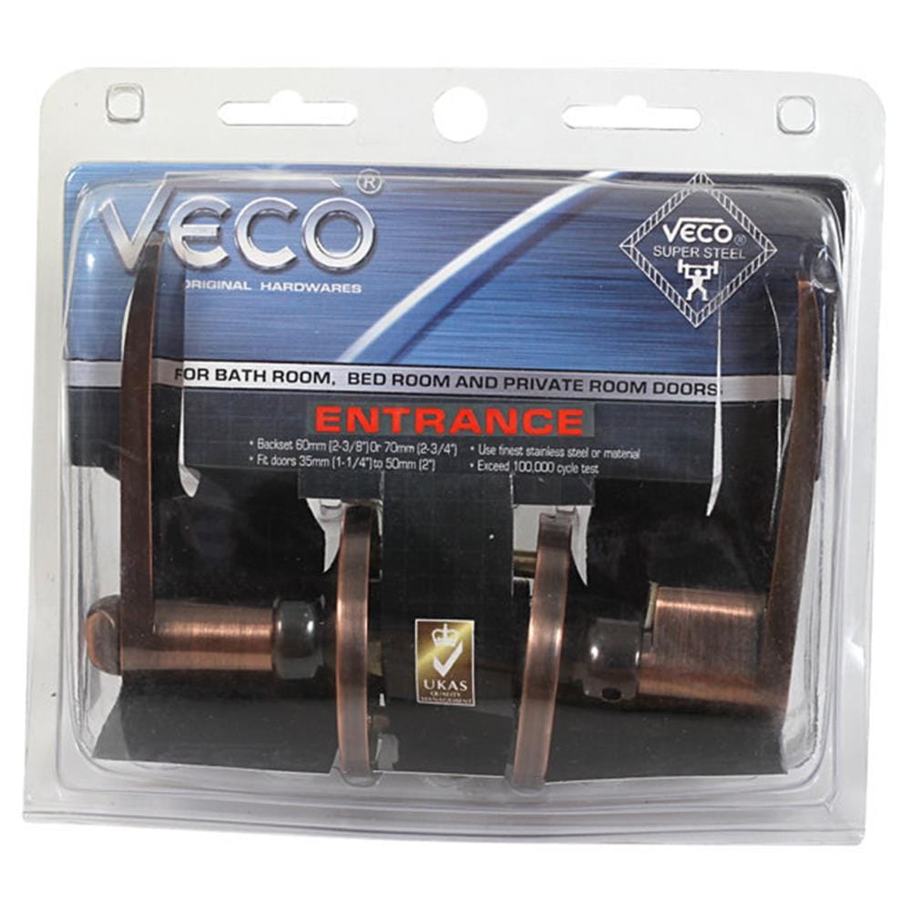 มือจับก้านโยก VECO 6414-AC-ET สีทองแดงรมดำ