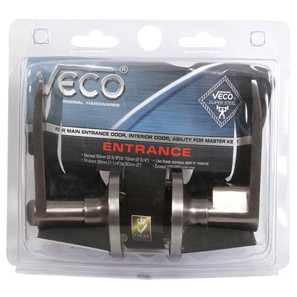 มือจับก้านโยก ห้องน้ำ VECO 6414-SS-BK สีสเตนเลส