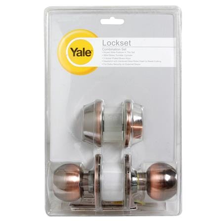 ลูกบิดประตู หัวกลม (พร้อม DEADBOLT) YALE CB-9217 US11 สีทองแดงรมดำ_0