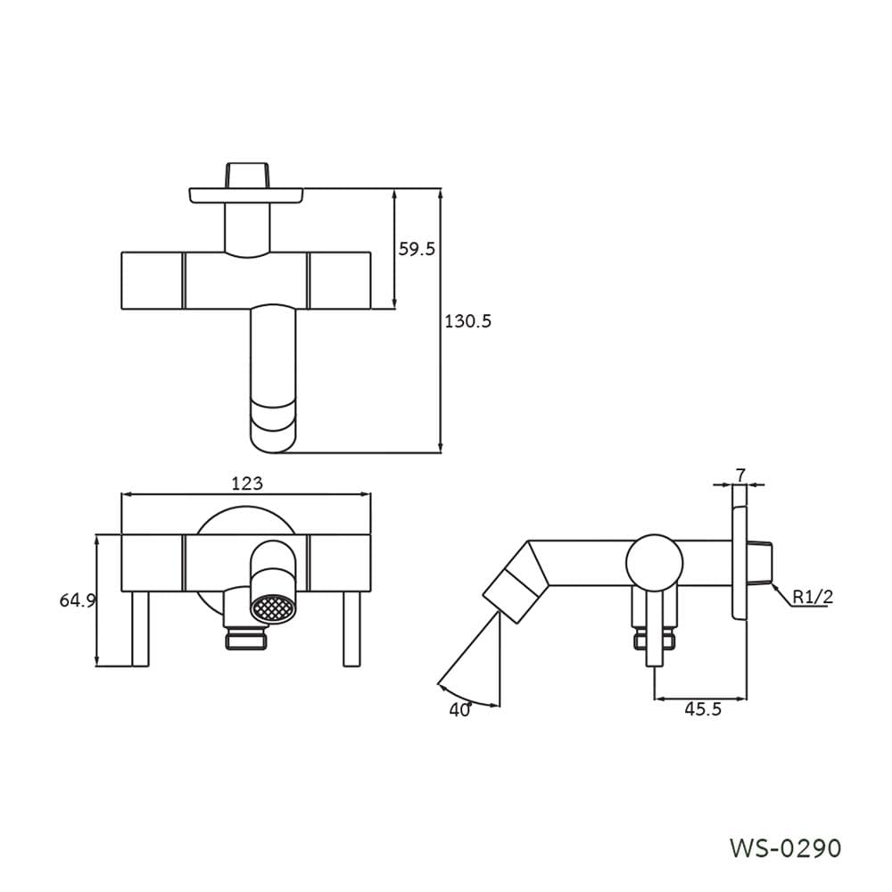 ก๊อกล้างพื้น 2 ทาง WS-0290 สเตนเลส