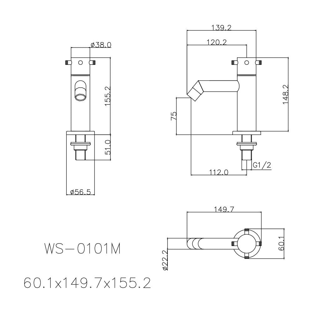 ก๊อกอ่างล้างหน้าเดี่ยว WATSON WS-0101/M