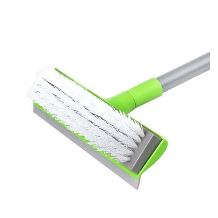 แปรงขัดพื้นไนลอนพร้อมที่ปาดน้ำ SCOTCH-BRITE SUPER BROOM 9 นิ้ว สีเขียว_1