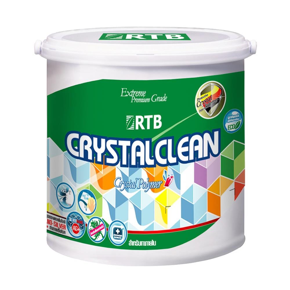 สีน้ำทาภายใน ชนิดด้าน RTB CRYSTAL CLEAN BASE A สีขาว 2.5 แกลลอน