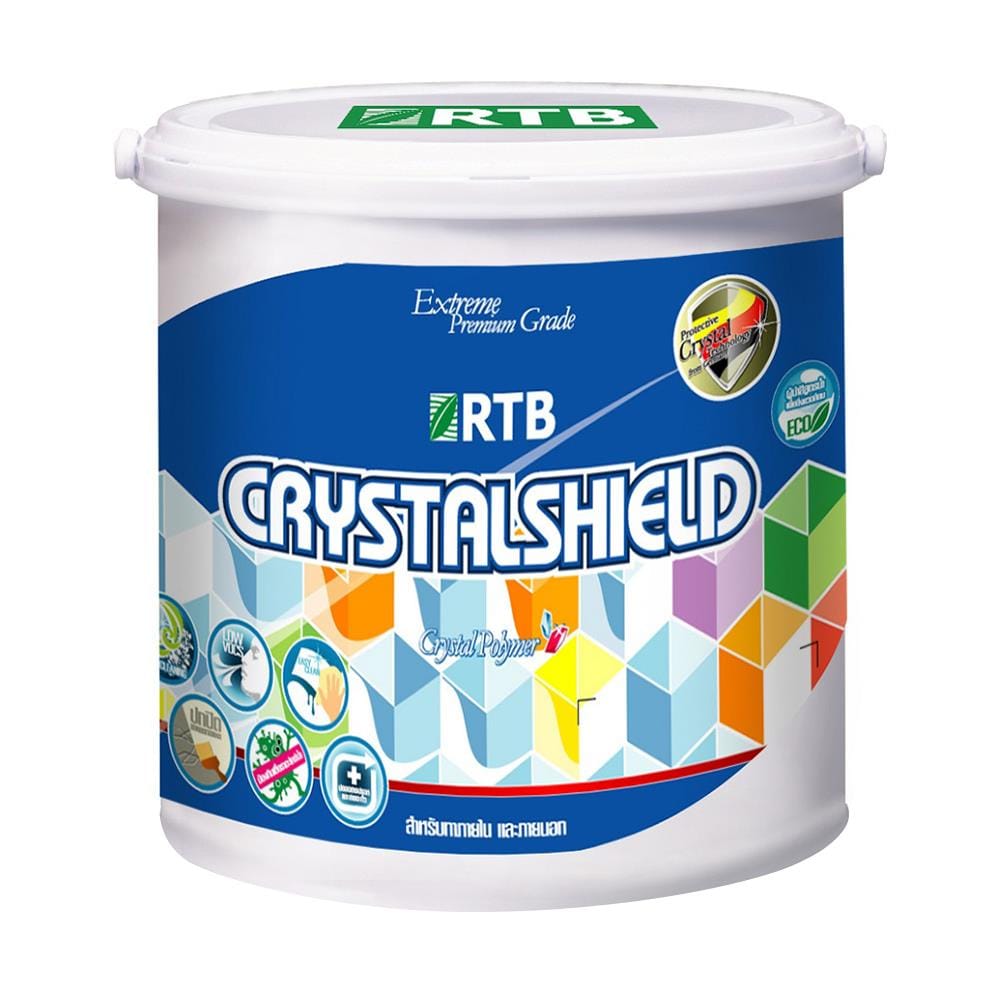 สีน้ำทาภายนอก ชนิด กึ่งเงา RTB CRYSTAL SHIELD BASE B สีขาว 1 แกลลอน