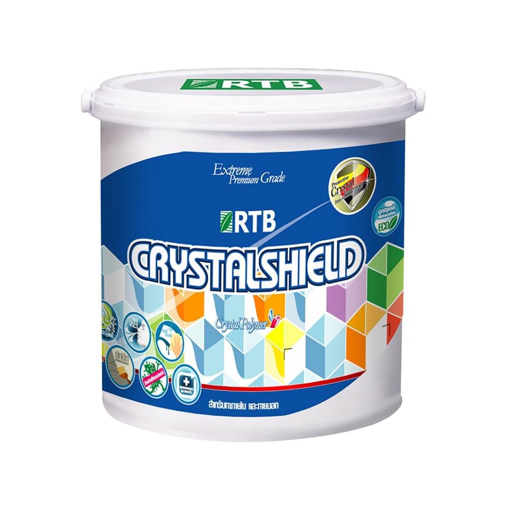 สีน้ำทาภายนอก ชนิดด้าน RTB CRYSTAL SHIELD BASE D สีขาว 2.5 แกลลอน