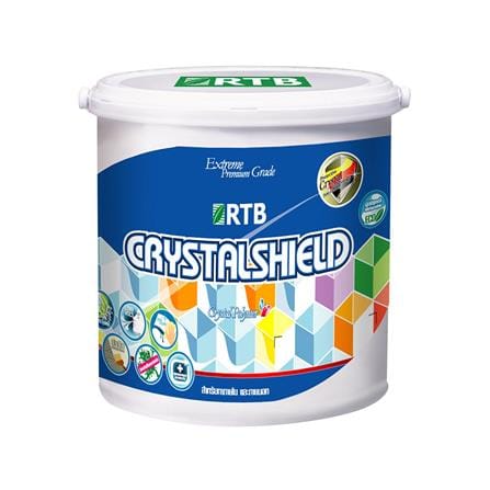 สีน้ำทาภายนอก ชนิดด้าน RTB CRYSTAL SHIELD BASE D สีขาว 2.5 แกลลอน_0
