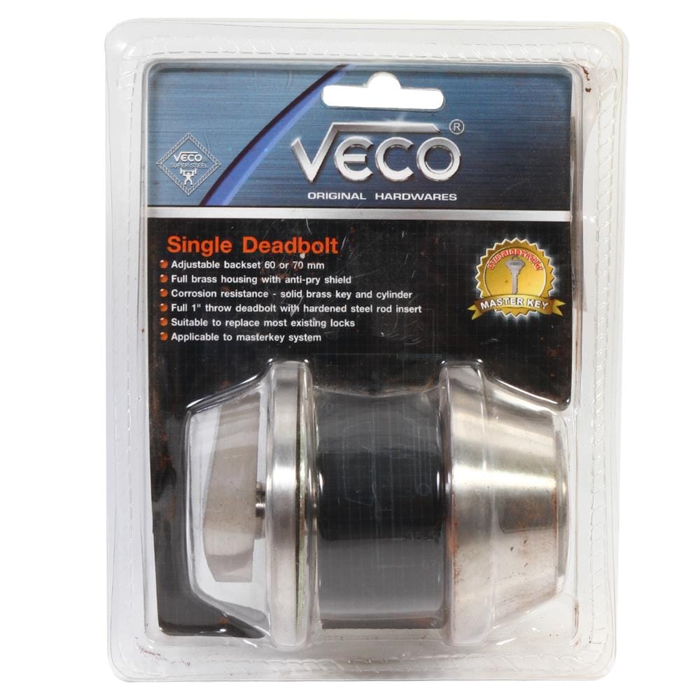 กุญแจลิ้นตาย 1 ด้าน VECO 101 สีสเตนเลส
