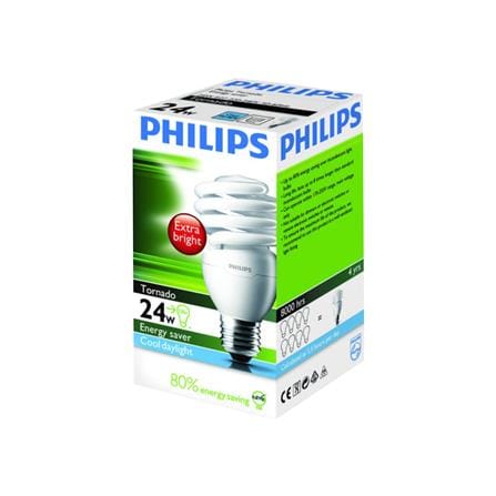 หลอดประหยัด PHILIPS TORNADO 24 วัตต์ DAYLIGHT E27_1